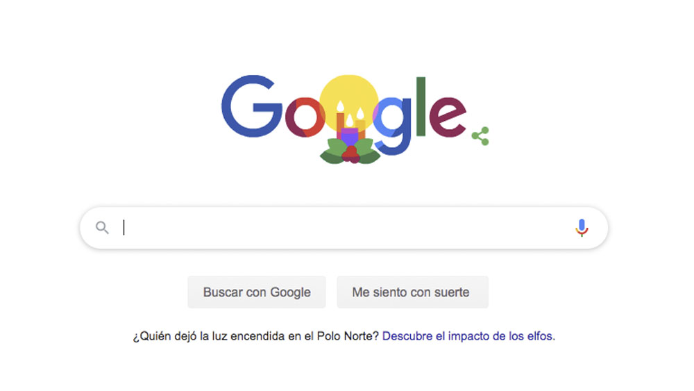 Google desea Felices Fiestas con doodle