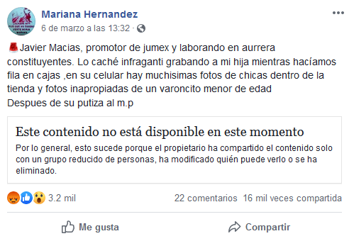 Una madre sometió al tipo que presuntamente tomó fotos y grabó a su hija en un centro comercial