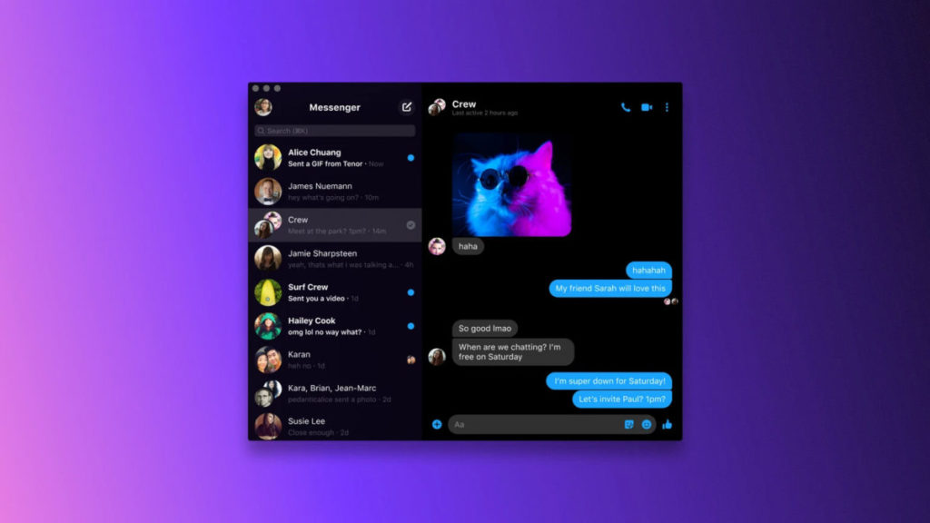 facebook messenger para pc y mac