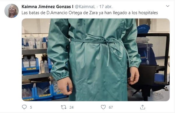 Industrias de moda cambian los vestidos por batas para sanitarios