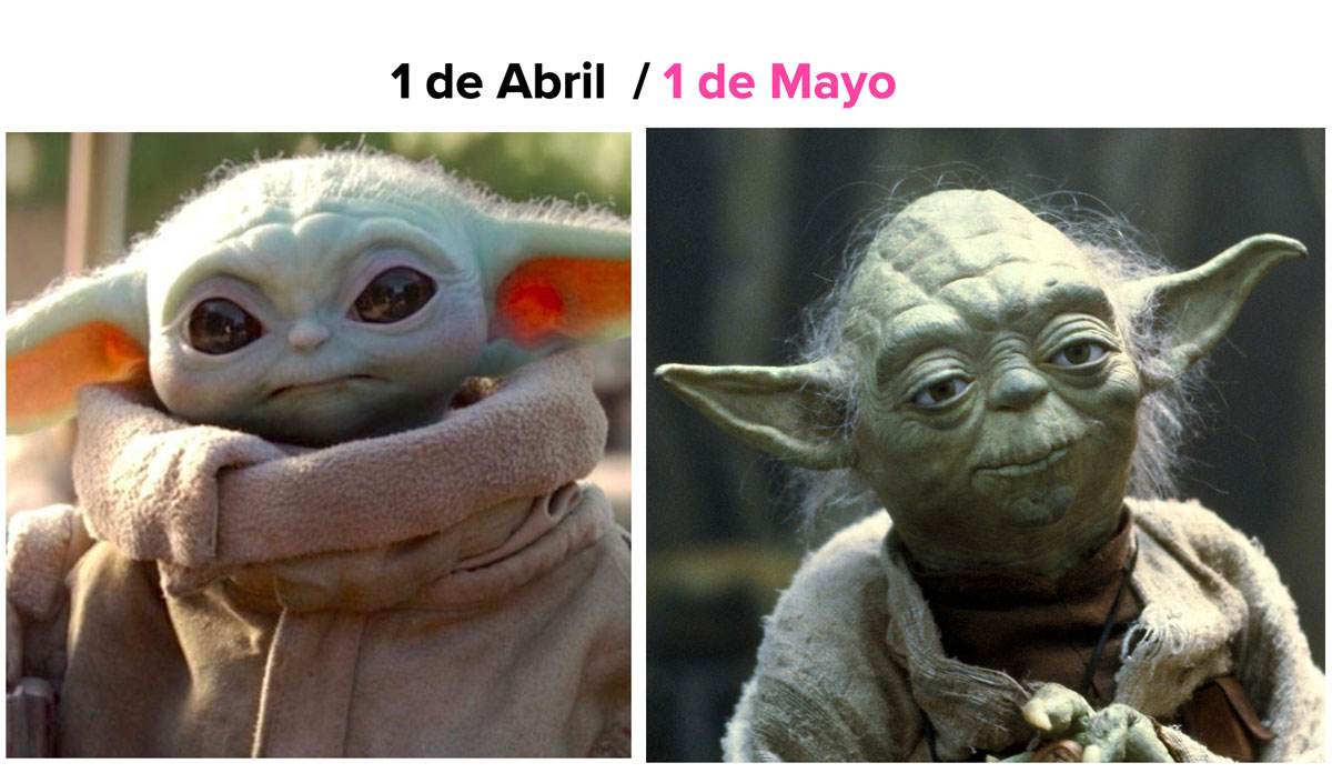 Meme de Baby Yoda en la Cuarentena por Coronavirus