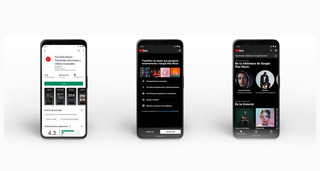 Desde este martes los usuarios de Google Play Música podrán transferir fácilmente sus bibliotecas de canciones, preferencias y listas de reproducción a YouTube Music