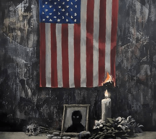 "El sistema le falla a las personas de color": Banksy se une al #BlackLivesMatter con pintura en honor a George Floyd