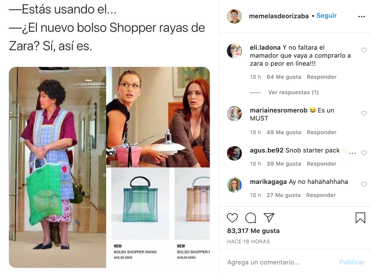 Zara retiró su bolsa de mercado