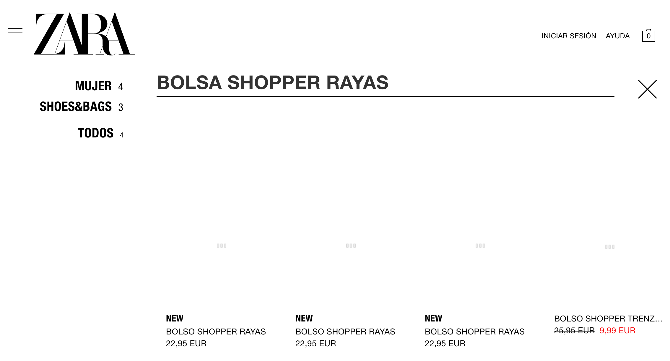 En Zara sigue disponible la bolsa de mercado