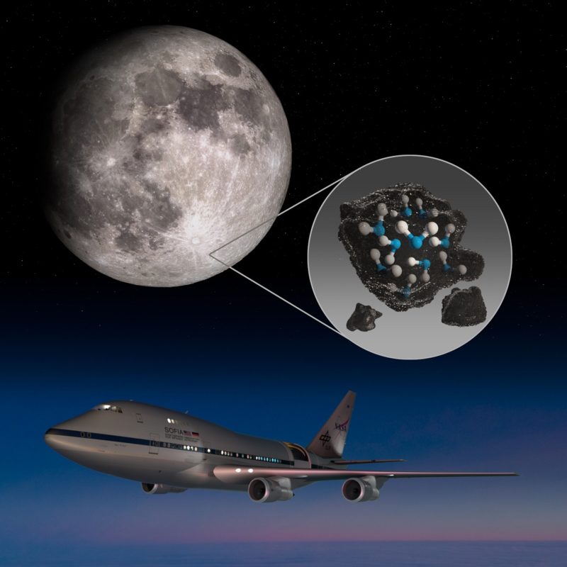 nasa encuentra agua luna
