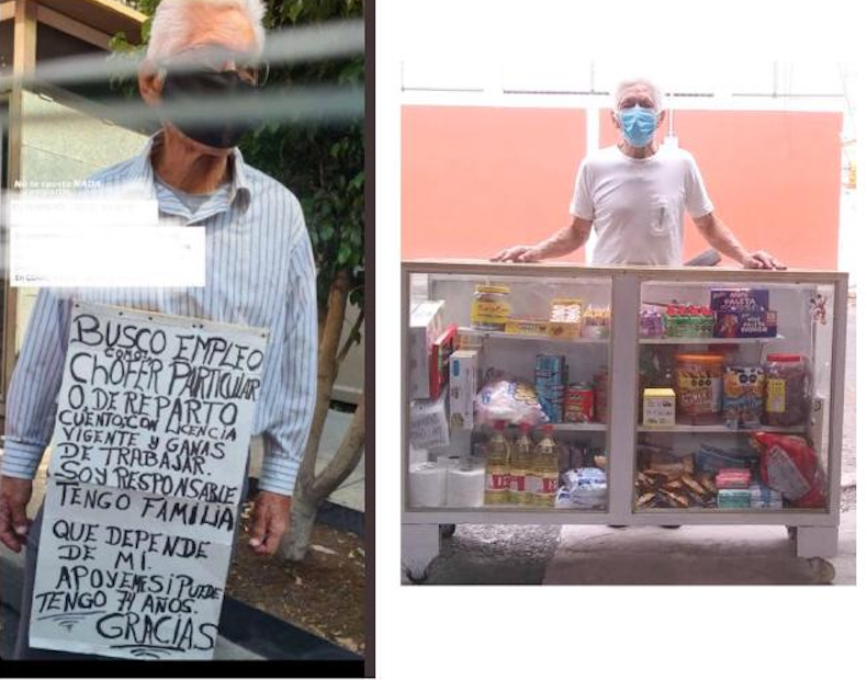 La historia de la foto del abuelito que pidió ayuda para buscar trabajo como chofer en la CDMX