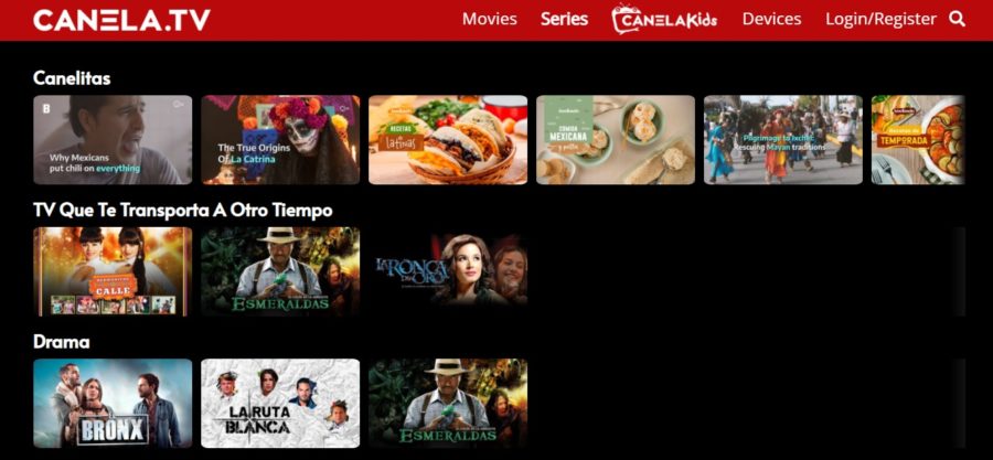 Películas y series gratis Canela TV