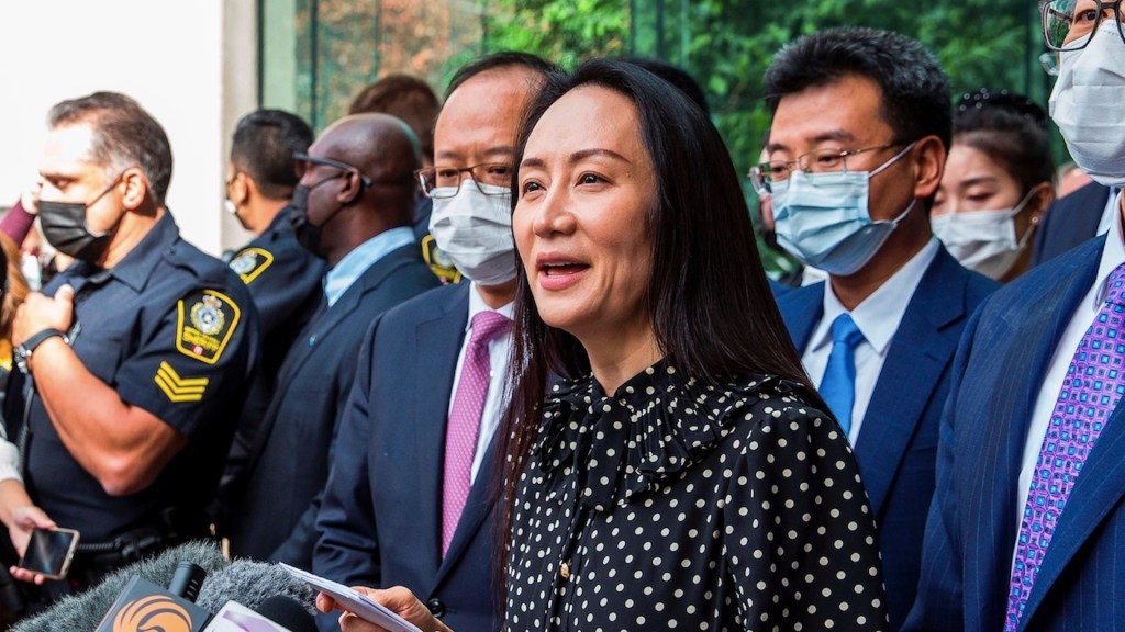 Directora de Huawei llega a China tras ser liberada en Canadá. Foto de EFE