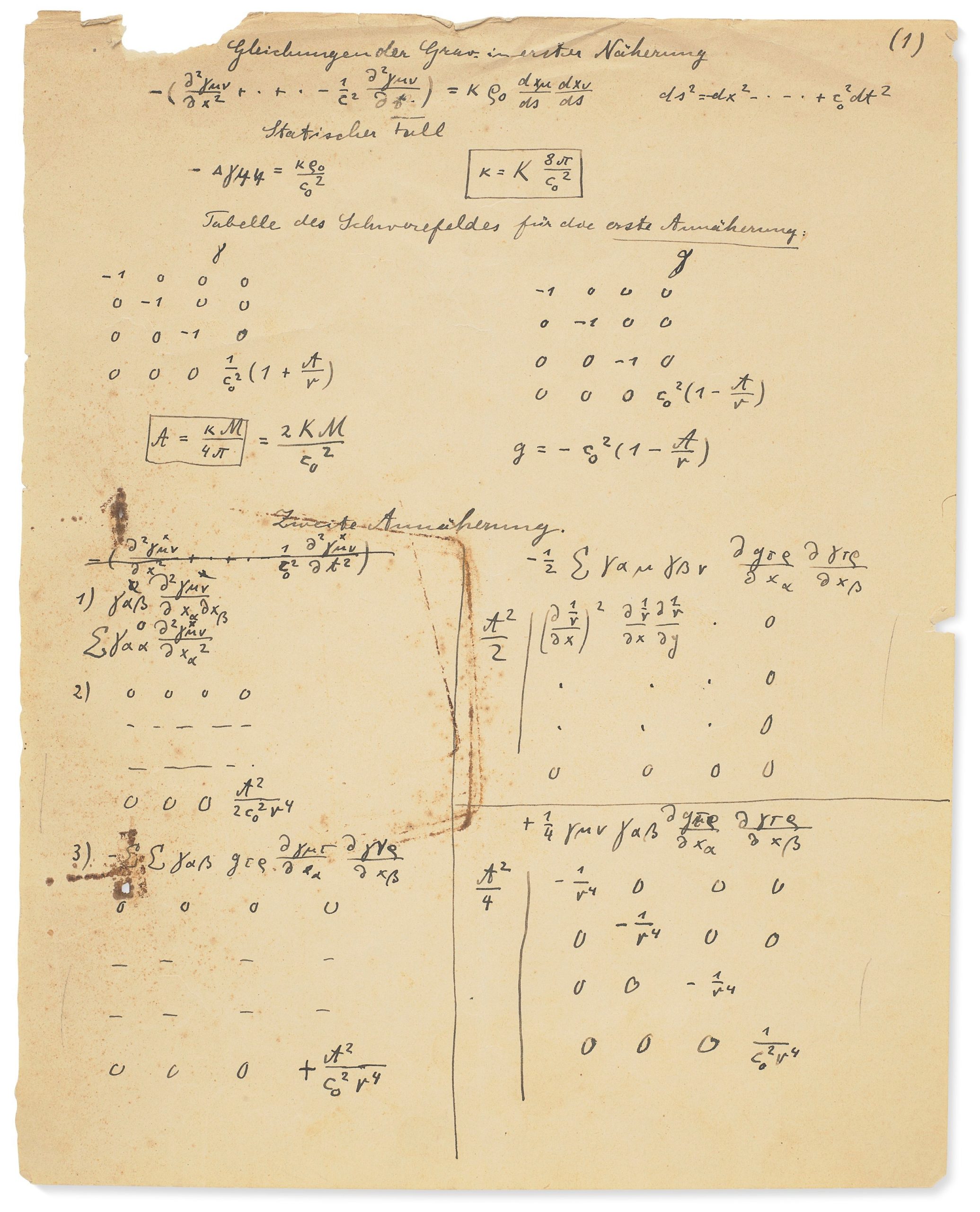 Einstein manuscrito subasta teoría relatividad 2