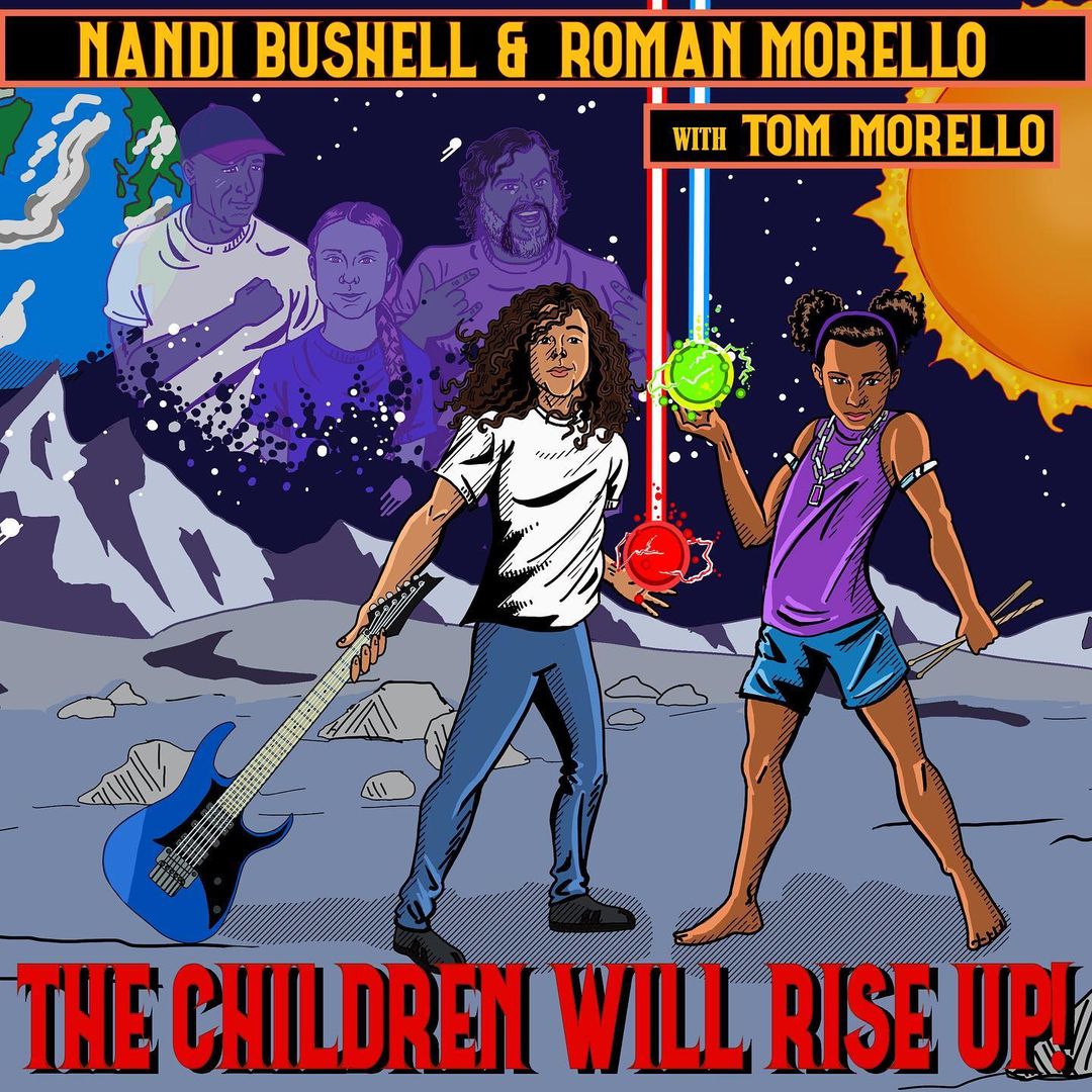 Checa a Nandi Bushell rockeando con el hijo de Tom Morello, Jack Black y Greta Thunberg