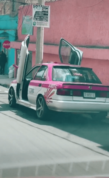 Captan en CDMX un taxi tuneado como lamborghini y lo bautizan como el ‘Lambotsuru’