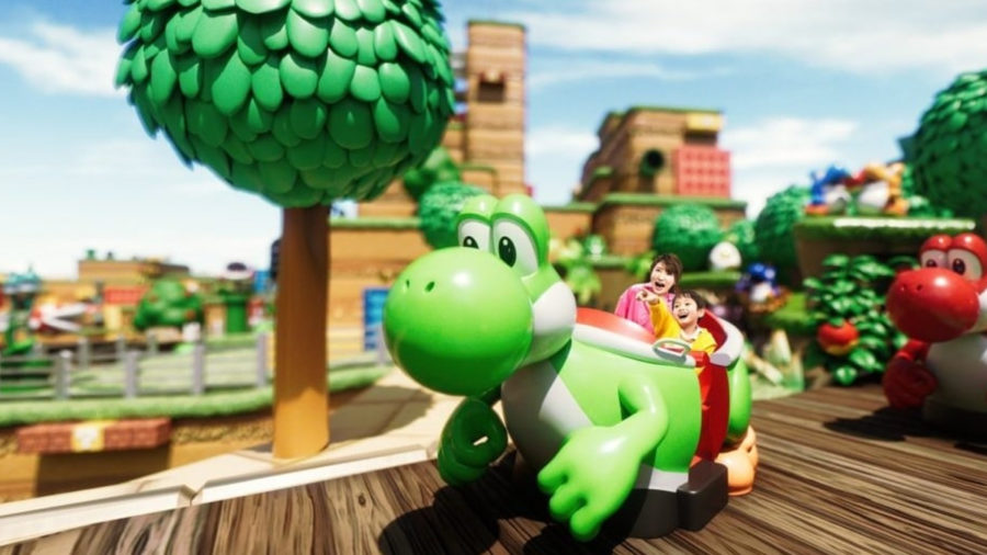 La aventura de Yoshi Super Nintendo World incendio