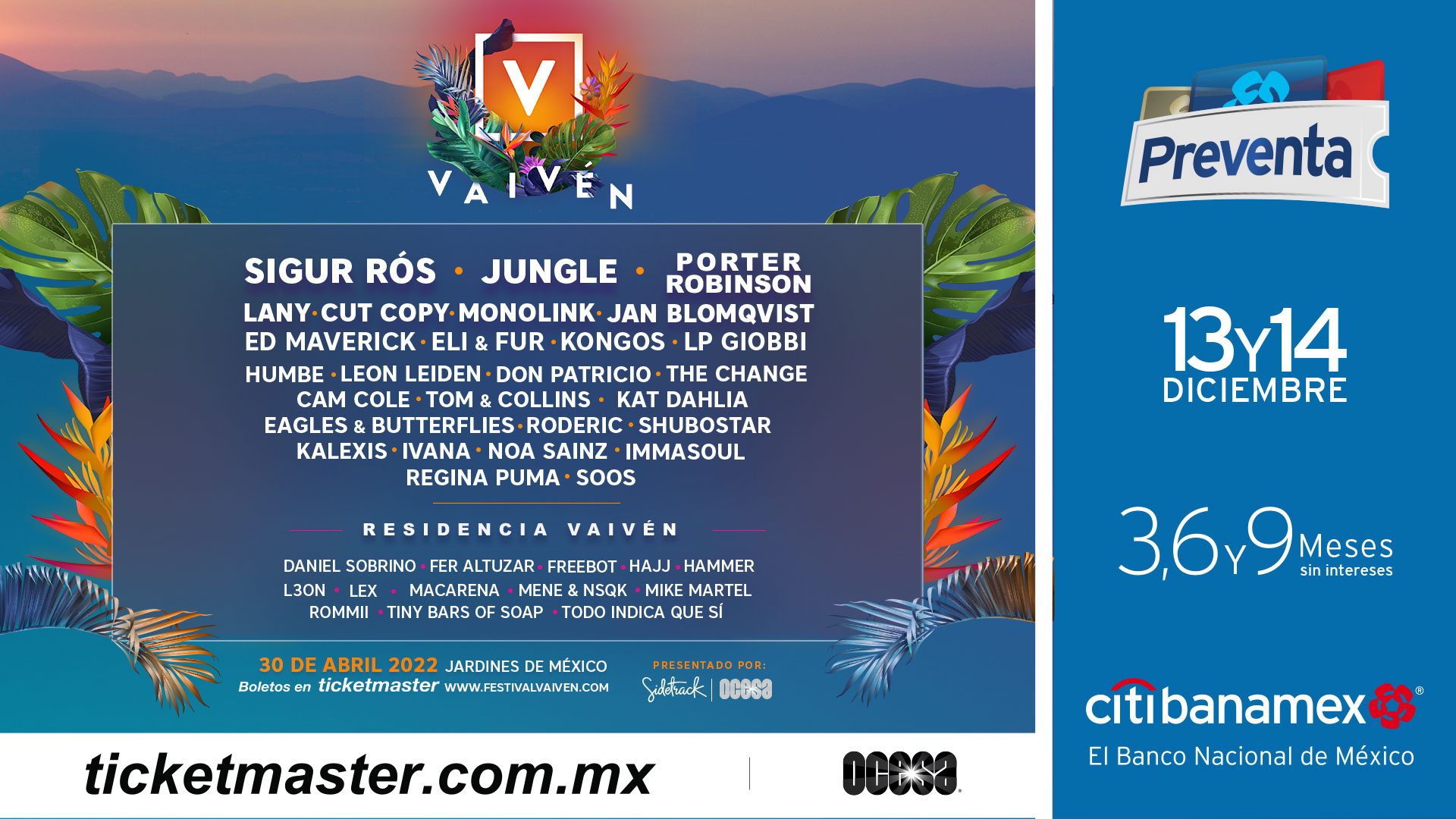 Sigur Rós, Porter Robinson y Jungle en el cartel de Vaivén 2022