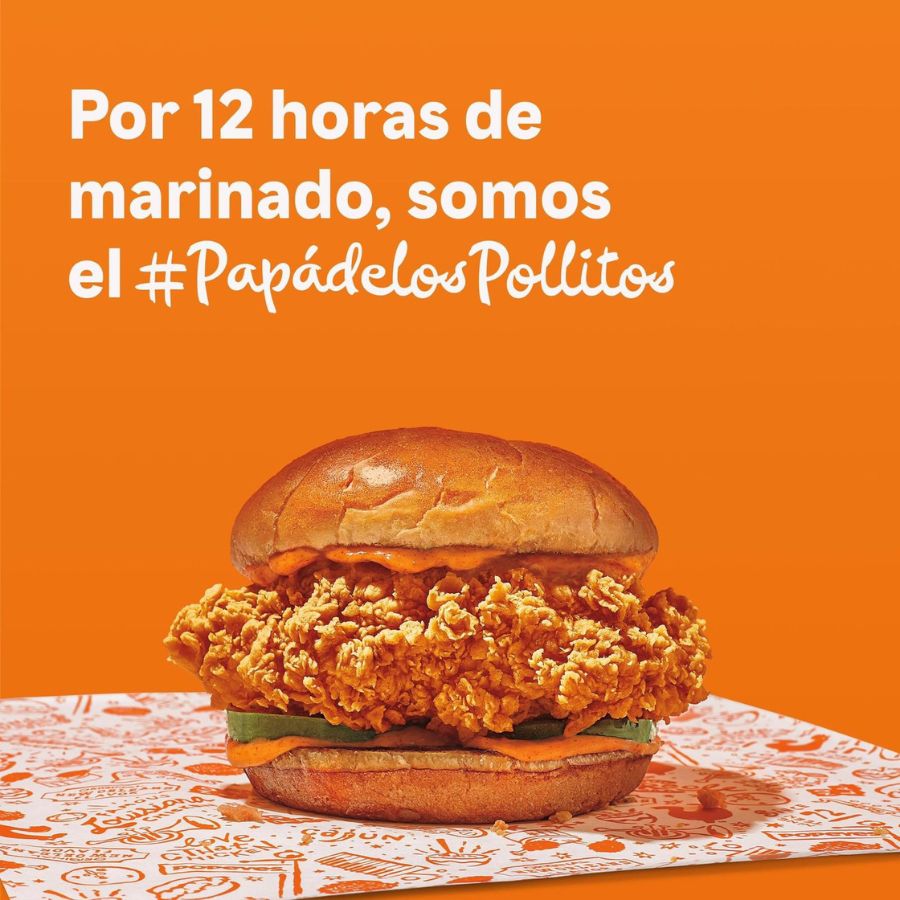 hamburguesa de pollo frito popeyes