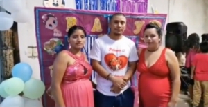 Ah, caray: Hombre arma fiesta de baby shower para... ¿sus dos esposas?