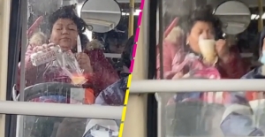 ¿Pa'l calor? Cachan a mujer preparándose una michelada en pleno transporte público