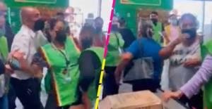 Empleada de un supermercado se pelea con una mujer por una infidelidad y chale