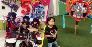 ¡Mini rockero! Niño celebra su cumpleaños con una fiesta temática de Mötley Crüe y se hace viral