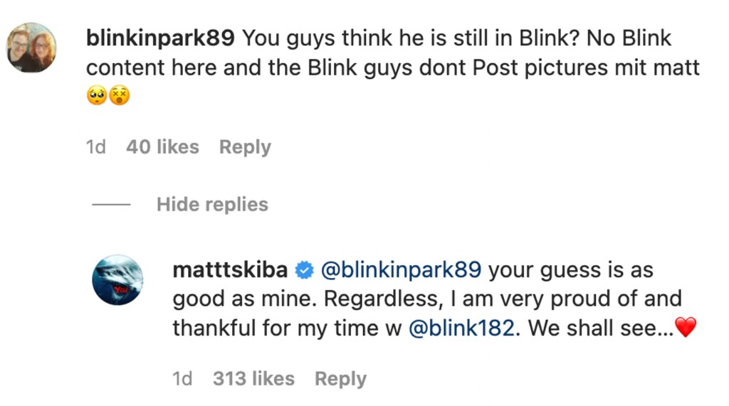 ¿Qué pasará con Matt Skiba tras el regreso de Tom DeLonge a Blink-182?