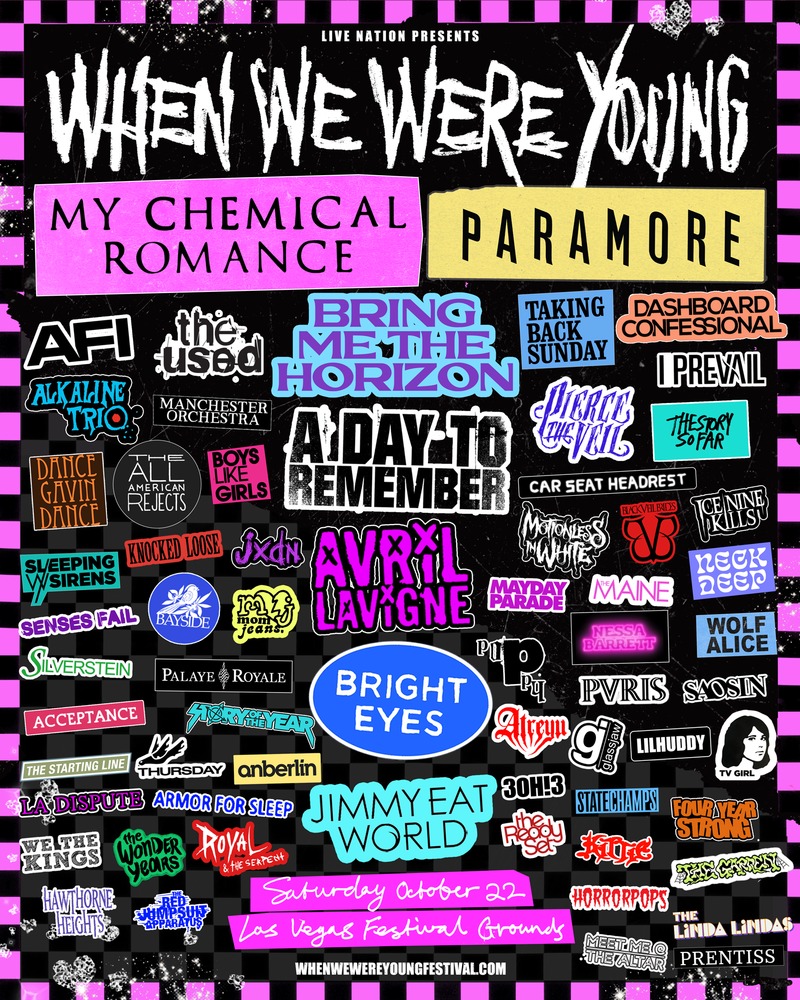 10 bandas emo que faltaron en el cartel de When We Were Young