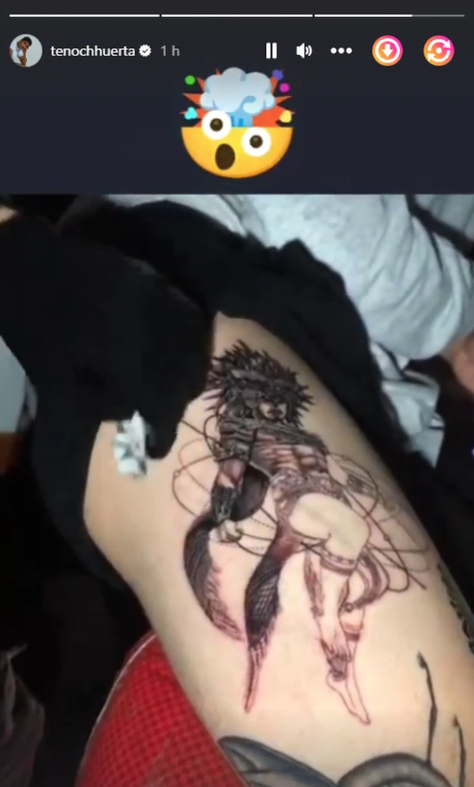 Artista hace un tatuaje del Namor de Tenoch Huerta (y el actor reaccionó)