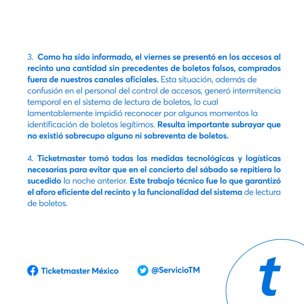 Ticketmaster anuncia que habrá nuevas medidas contra falsificación de boletos