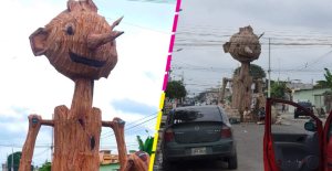 Así la escultura gigante de 'Pinocchio' de Guillermo del Toro en Ecuador