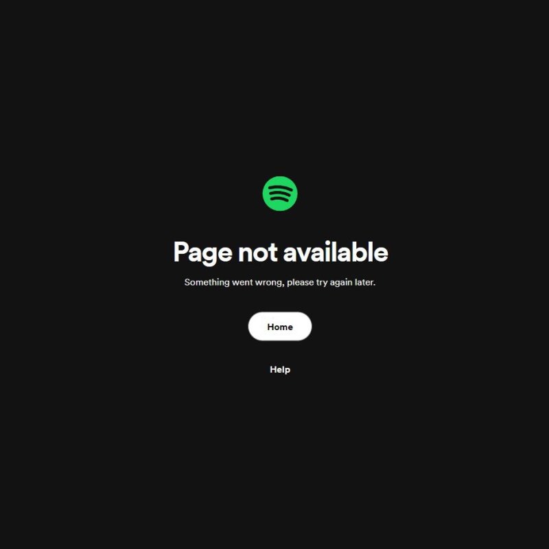 Reportan falla de Spotify. Captura de pantalla