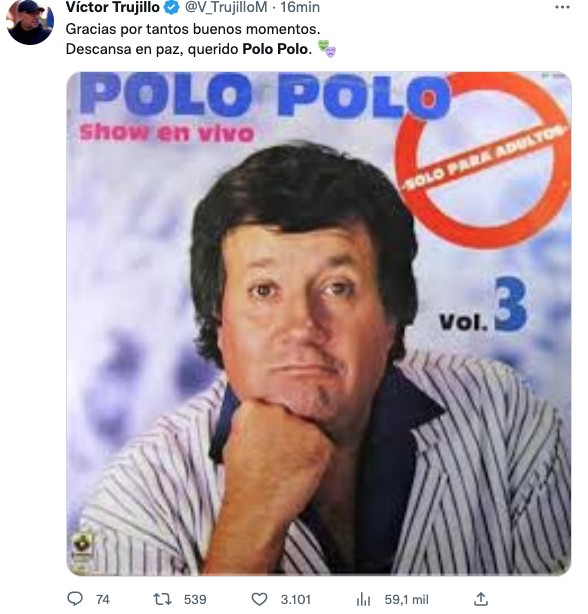 Así reaccionaron las redes sociales al fallecimiento de Polo Polo