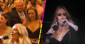 Hombre lleva foto de su esposa fallecida al concierto de Adele y la hace llorar