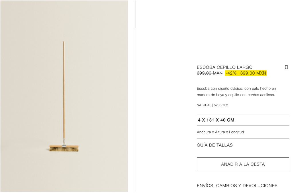 ¿Vuela? Zara Home ahora vende escobas en 700 pesos y ya nada nos sorprende 