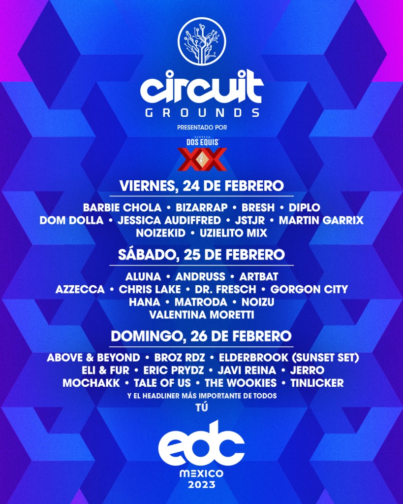 Lineup Circuit Grounds EDC México 2023