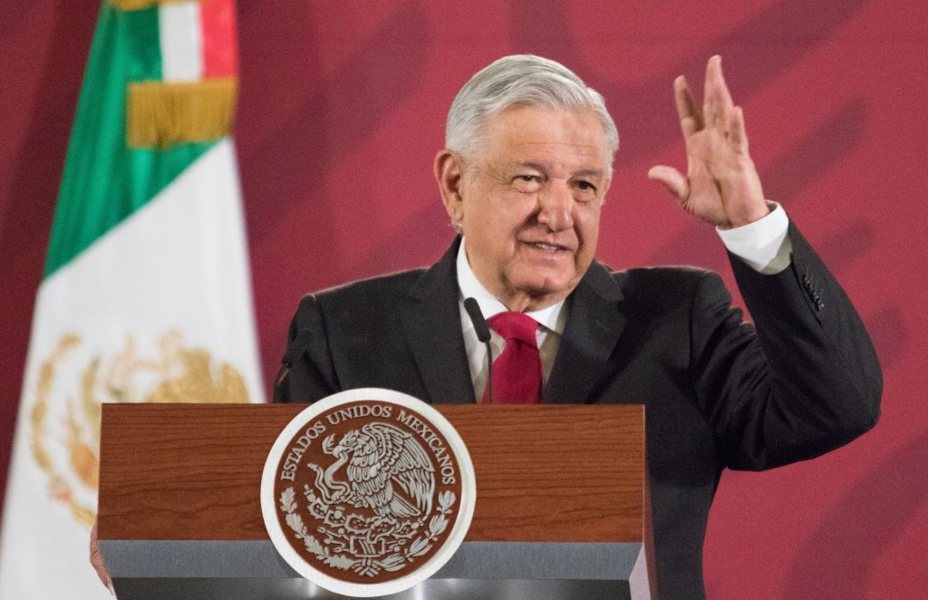 AMLO en su conferencia mañanera de prensa 