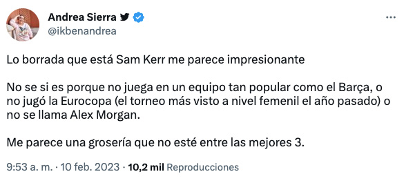 ¿Popularidad o justicia deportiva? La polémica en el The Best de la FIFA por las ausencias y decisiones en categorías femeninas