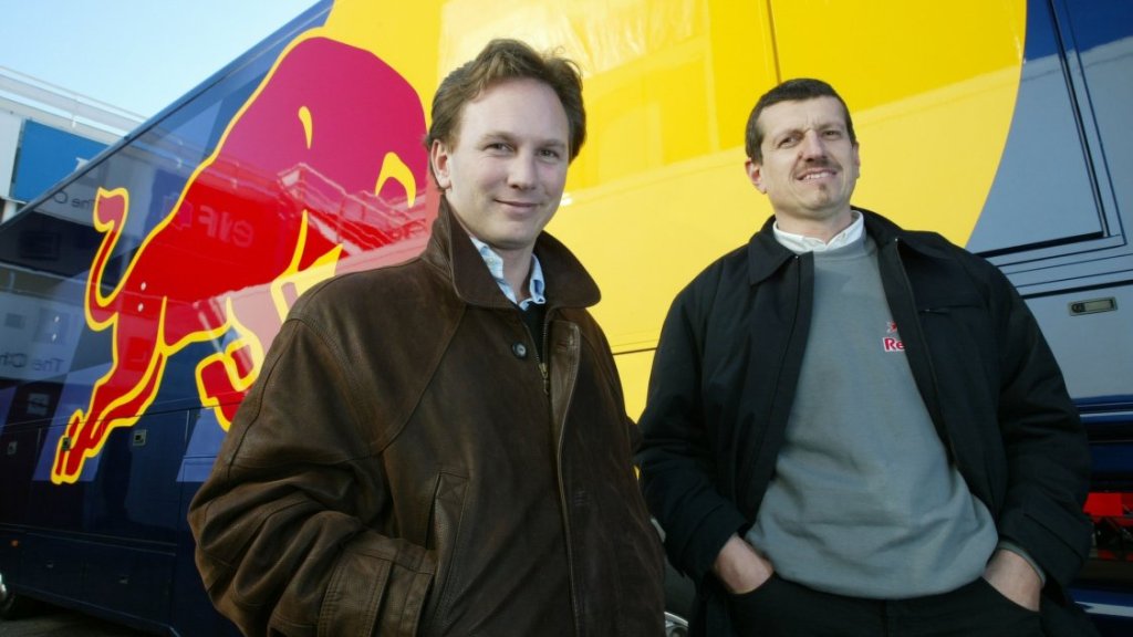 Guenther Steiner y Christian Horner en Red Bull F1