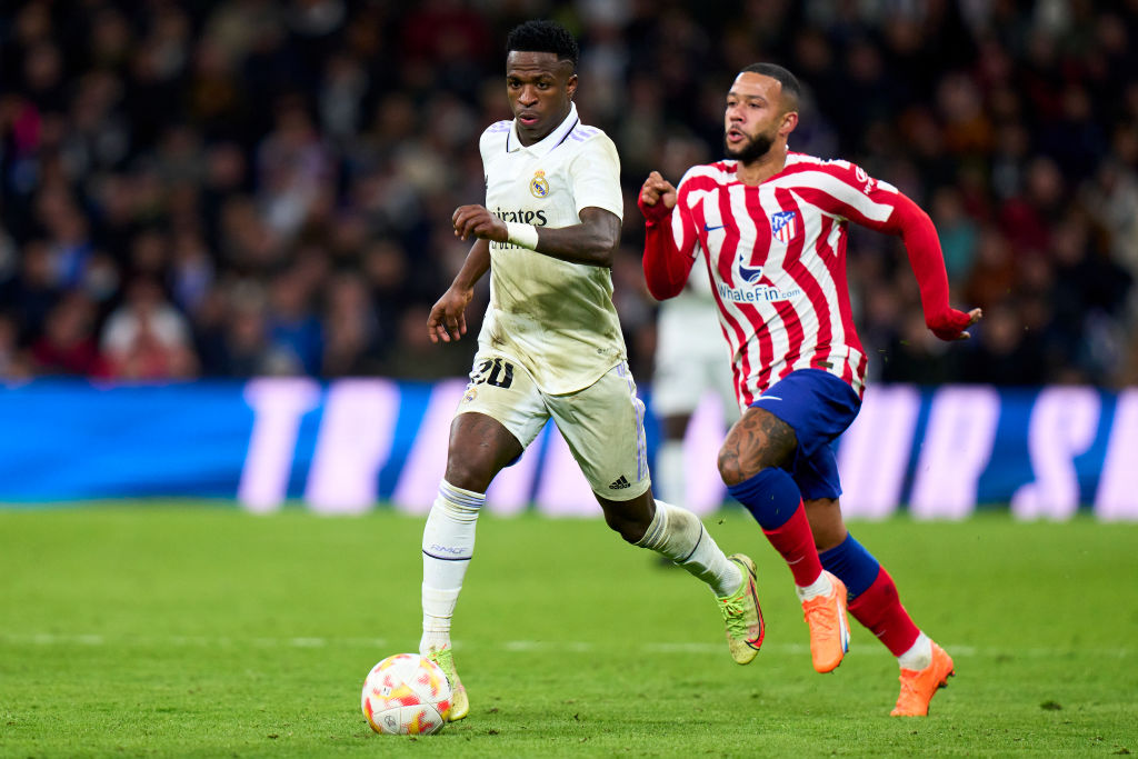 Vinicius Jr. y Memphis Depay en el Derbi Madrileño de Copa del Rey