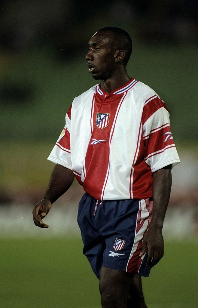 Jimmy Floyd Hasselbaink, autor de dos goles en la victoria del Atlético de Madrid sobre el Real en 1999