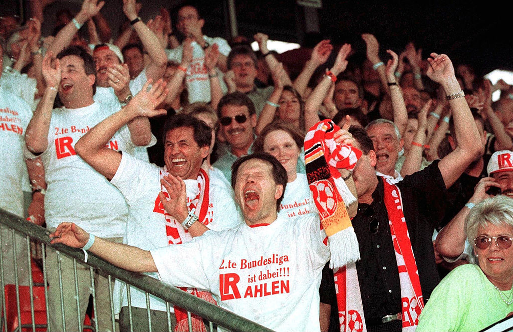 Celebrando un ascenso del Unión Berlín