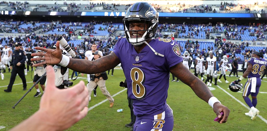 Lamar Jackson con los Ravens