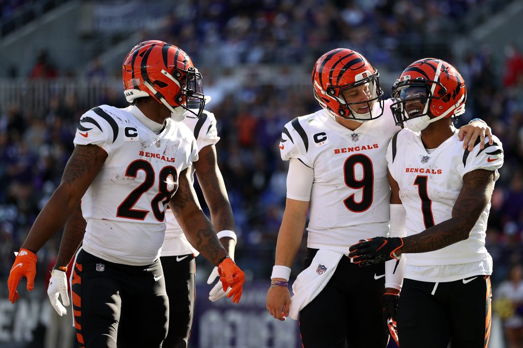 Joe Burrow, Joe Mixon y Ja'Marr Chase