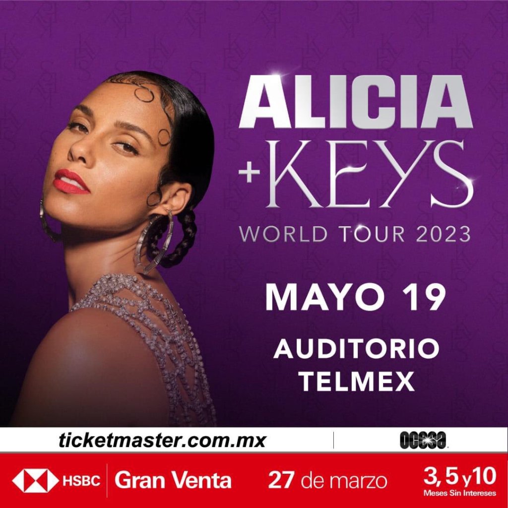 Alicia Keys dará tres conciertos en México y acá van los detalles