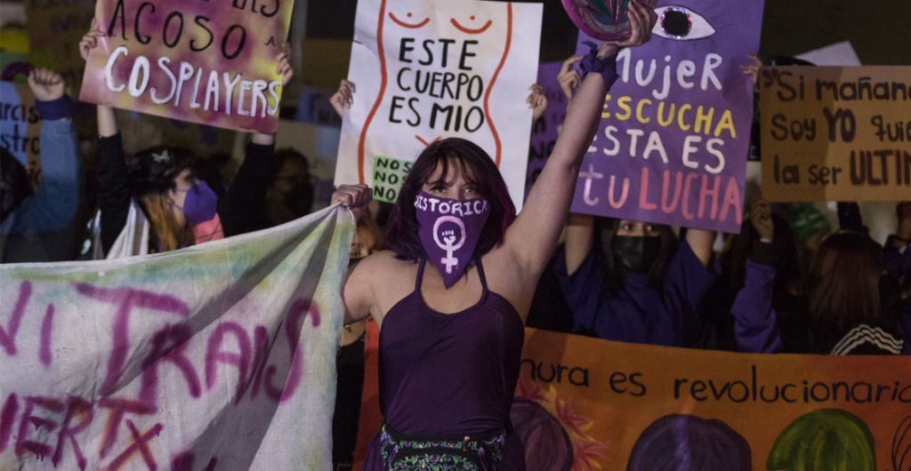 La marcha del 8M en Mexicali