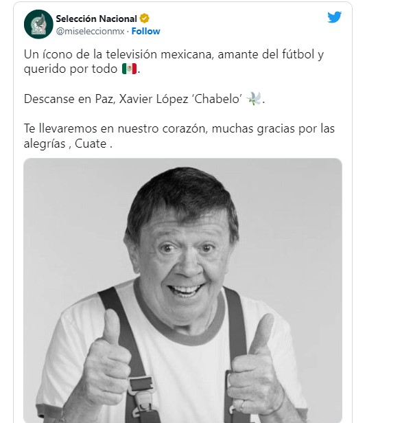 Las emotivas reacciones tras la muerte de Xavier López ‘Chabelo’