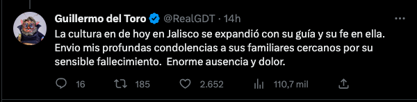 guillermo del toro raul padilla tuit