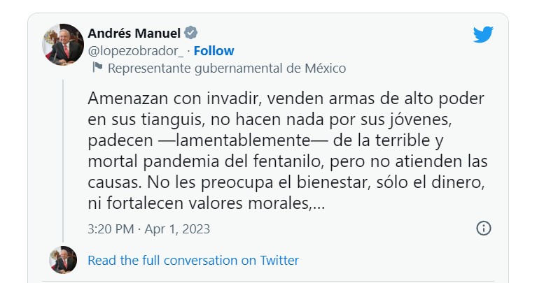 Mensaje de AMLO sobre legalización de la marihuana en la NBA