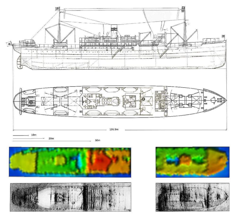 Barco hundido en la Segunda Guerra Mundial