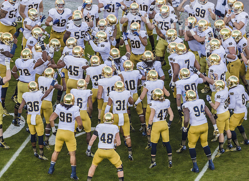 Jugadores de la Universidad de Notre Dame