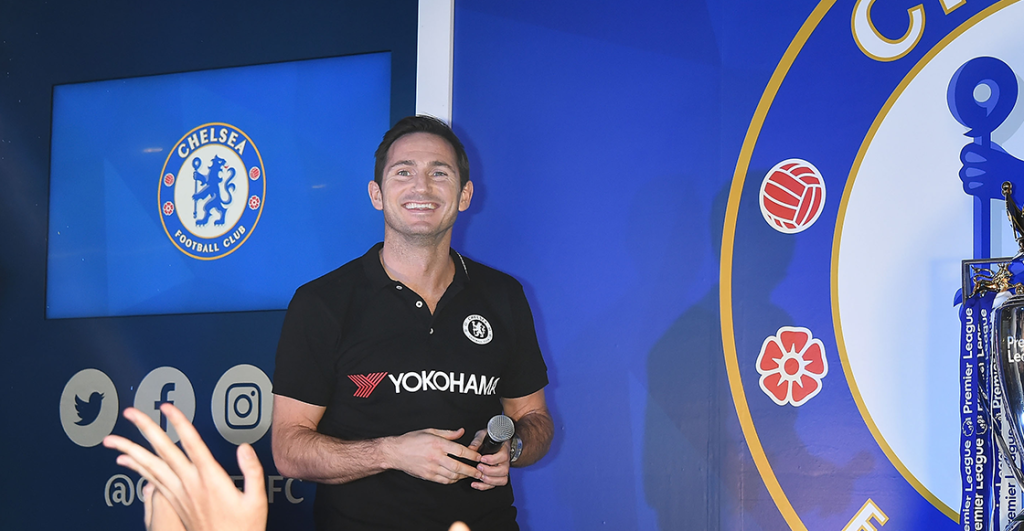 Frank Lampard en su regreso al Chelsea, esta vez como DT en 2020