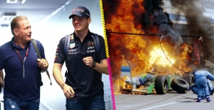 El día que Jos Verstappen terminó envuelto en llamas en su primer año como piloto de Fórmula 1